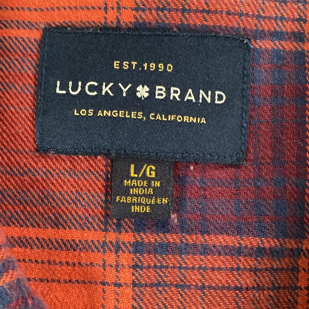 Flannel by Lucky Brand.  Large.  EUC - Picture 3 of 8